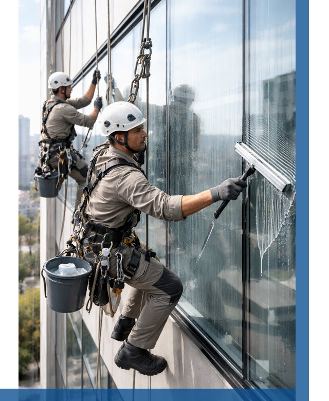 Мойка окон альпинистами в Комсомольске-на-Амуре от 4592 р. | ВЫСОТНИК-Кмс
