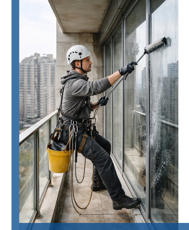 Профессиональная мойка балконного остекления в Комсомольске-на-Амуре