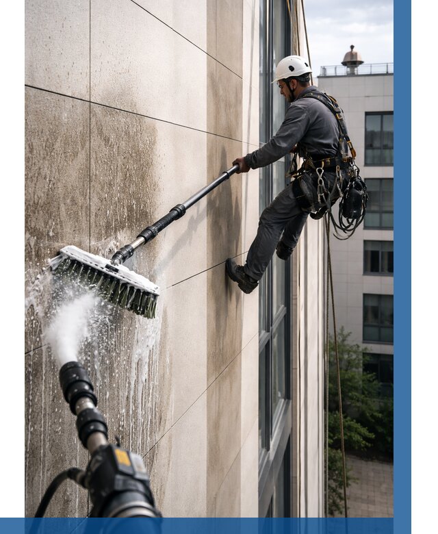 Мойка фасада из керамогранита в Комсомольске-на-Амуре от 306 р. | ВЫСОТНИК-Кмс