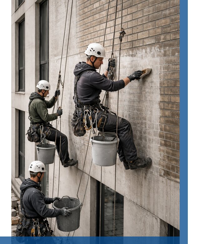 Удаление высолов с фасада в Комсомольске-на-Амуре от 255 р. | ВЫСОТНИК-Кмс