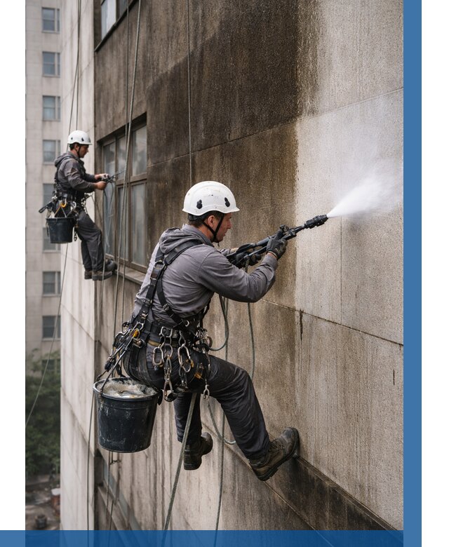 Очистка фасада от копоти в Комсомольске-на-Амуре от 255 р. | ВЫСОТНИК-Кмс