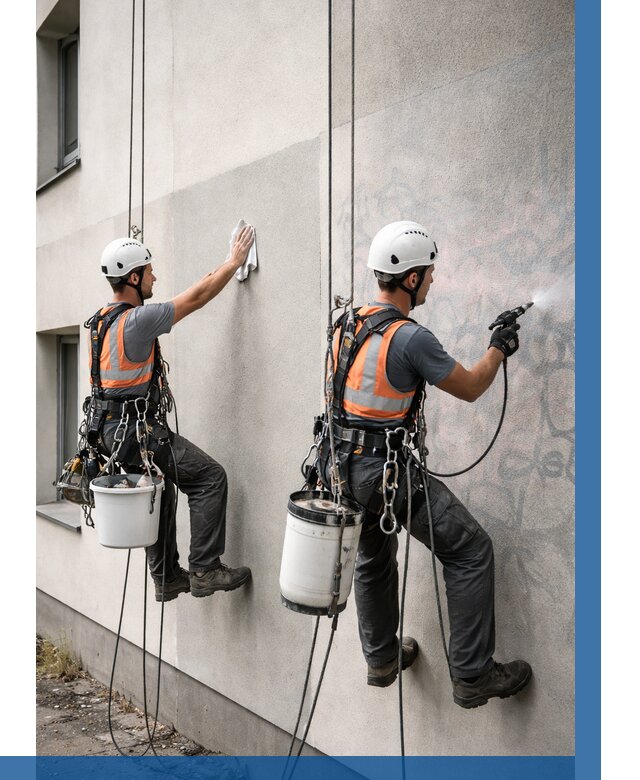 Антиграффити покрытие фасада в Комсомольске-на-Амуре от 612 р. | ВЫСОТНИК-Кмс