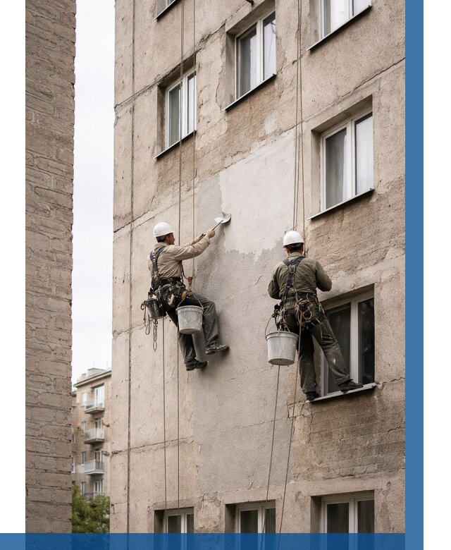 Косметический ремонт фасада в Комсомольске-на-Амуре от 1122 р. | ВЫСОТНИК-Кмс