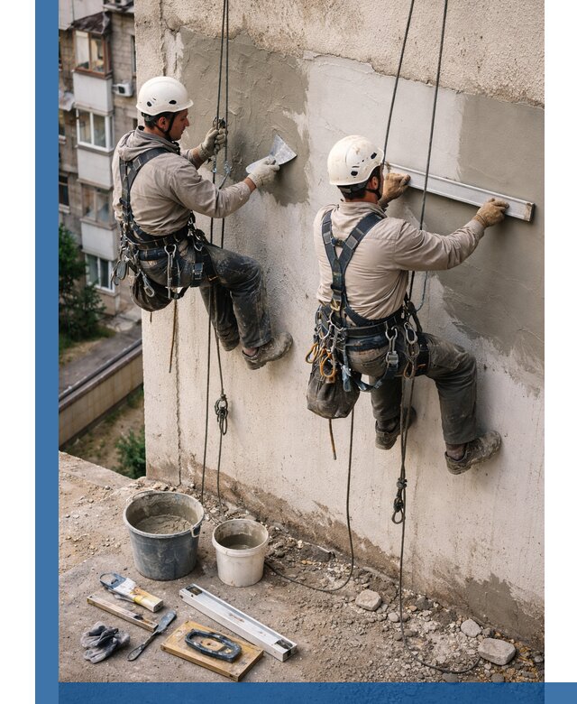Комплексный ремонт штукатурного фасада с гарантией в Комсомольске-на-Амуре
