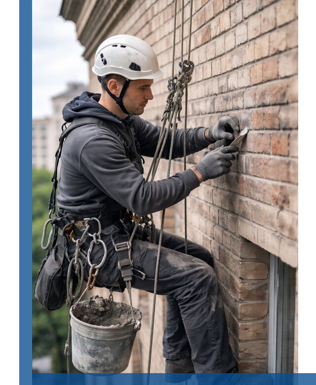 Качественный ремонт кирпичной кладки фасада в Комсомольске-на-Амуре с гарантией