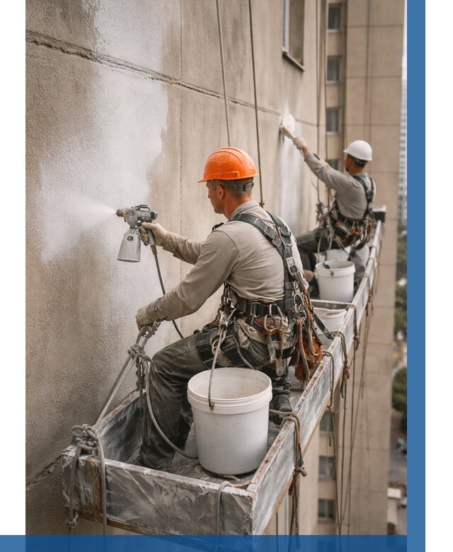 Грунтовка фасада на высоте в Комсомольске-на-Амуре от 122 р. | ВЫСОТНИК-Кмс