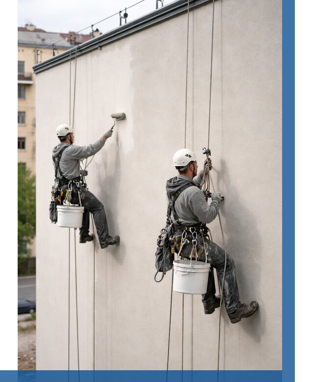 Покраска оштукатуренного фасада в Комсомольске-на-Амуре от 327 р. | ВЫСОТНИК-Кмс