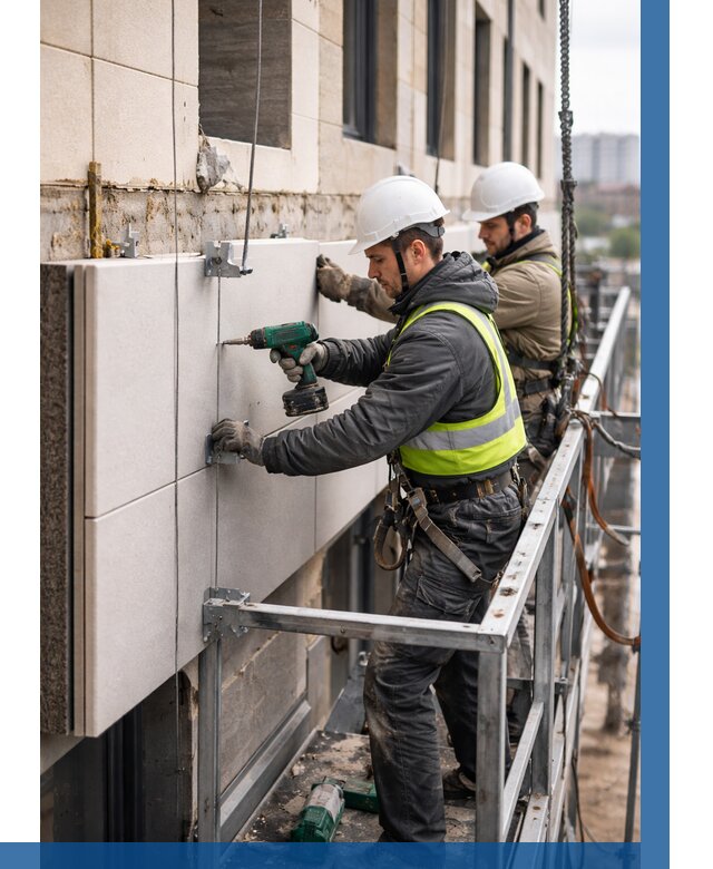 Монтаж фасадных термопанелей в Комсомольске-на-Амуре от 1531 р. | ВЫСОТНИК-Кмс