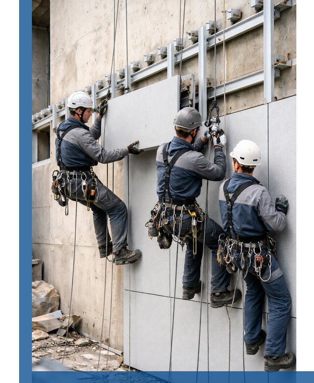 Монтаж вентилируемого фасада в Комсомольске-на-Амуре под ключ с гарантией качества
