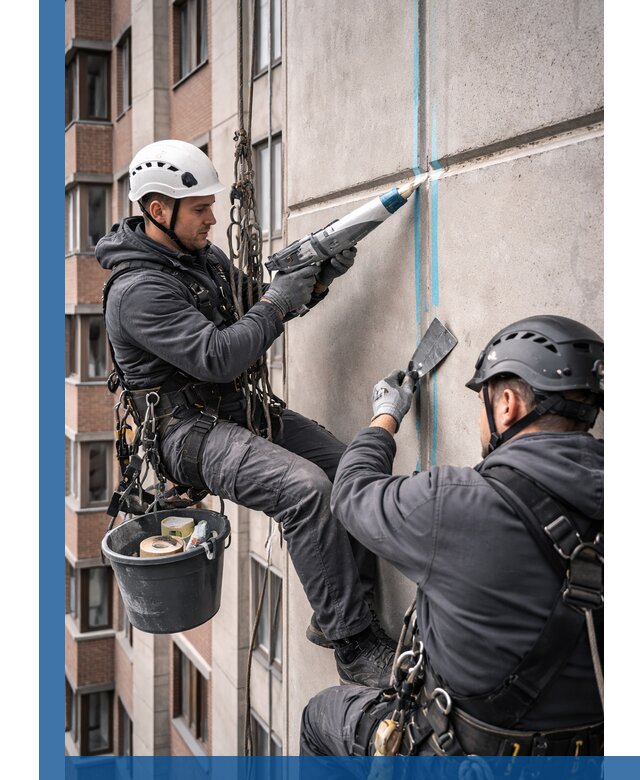 Вторичная герметизация швов фасада и кровли в Комсомольске-на-Амуре