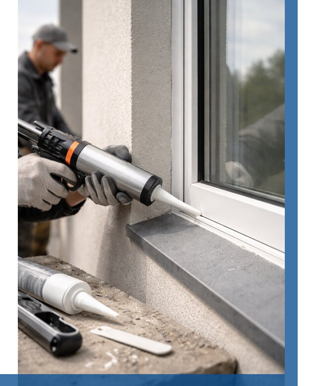 Герметизация монтажных швов окон в Комсомольске-на-Амуре от 663 р. | ВЫСОТНИК-Кмс