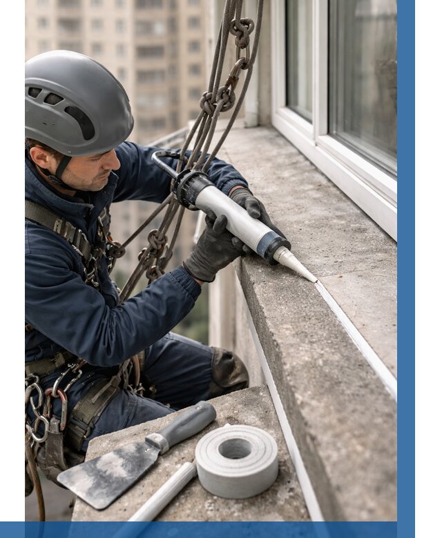 Герметизация балконного козырька в Комсомольске-на-Амуре от 4592 р. | ВЫСОТНИК-Кмс