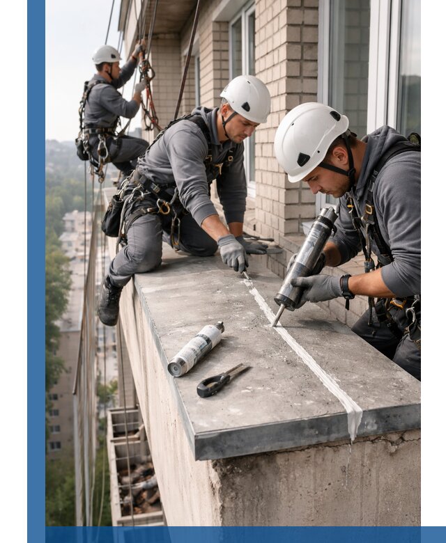 Герметизация балконного козырька в Комсомольске-на-Амуре профессионально