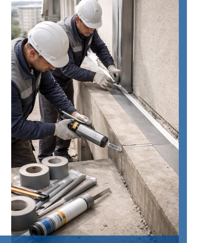 Герметизация примыкания балкона в Комсомольске-на-Амуре от 4592 р. | ВЫСОТНИК-Кмс