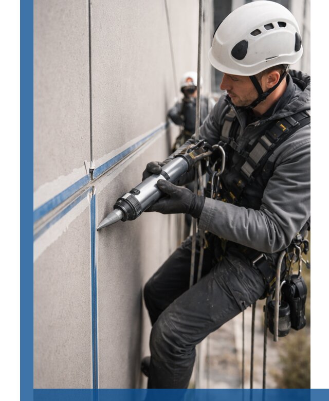 Герметизация стыков фасадных панелей в Комсомольске-на-Амуре качественно и быстро