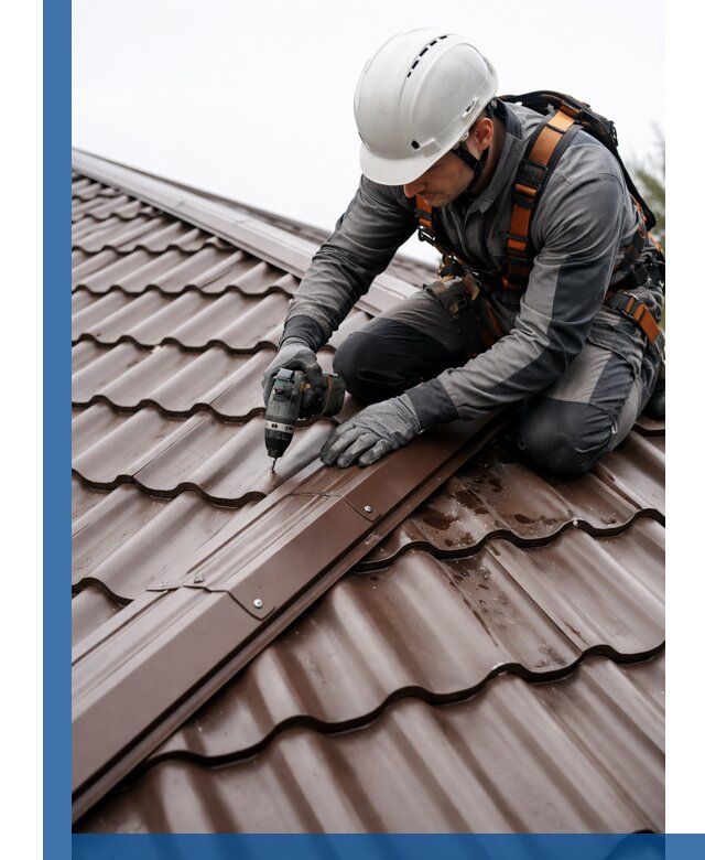 Ремонт металлочерепицы на крыше в Комсомольске-на-Амуре профессионально