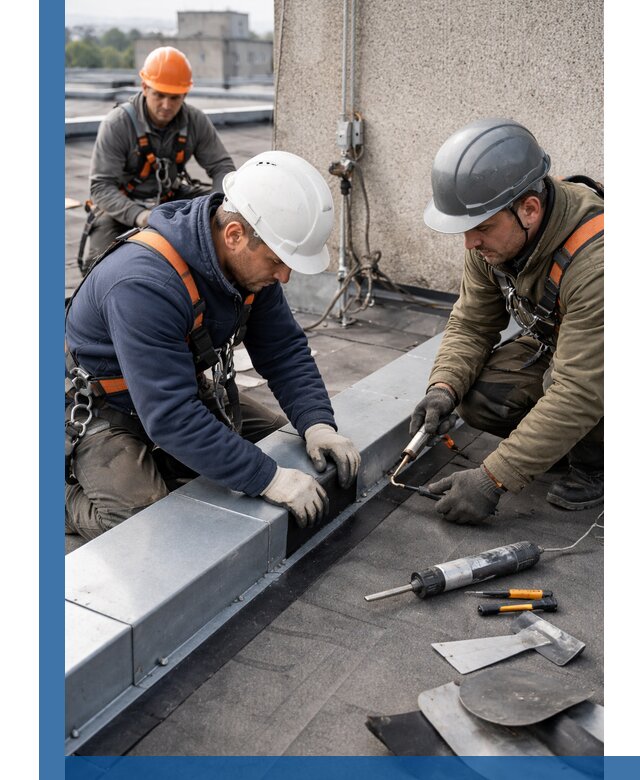 Ремонт кровельных примыканий в Комсомольске-на-Амуре профессионально