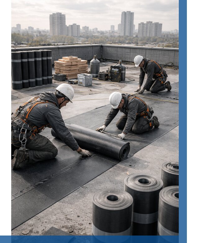 Монтаж мягкой кровли под ключ в Комсомольске-на-Амуре от 459 р. | ВЫСОТНИК-Кмс