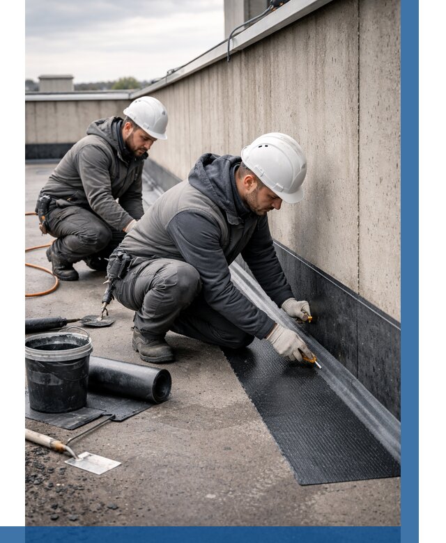 Гидроизоляция примыканий на кровле в Комсомольске-на-Амуре от 918 р. | ВЫСОТНИК-Кмс