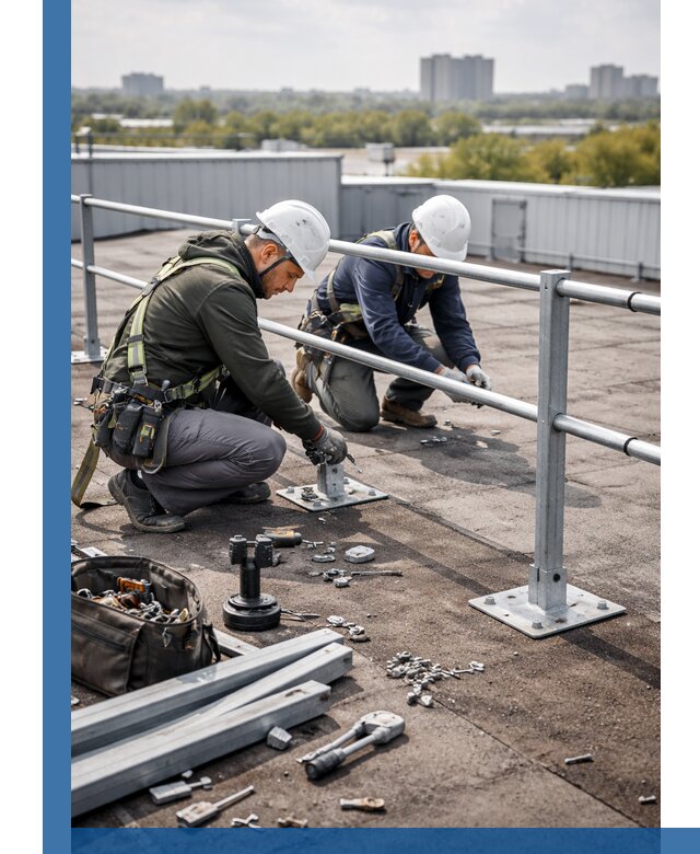 Монтаж кровельного ограждения в Комсомольске-на-Амуре под ключ с гарантией