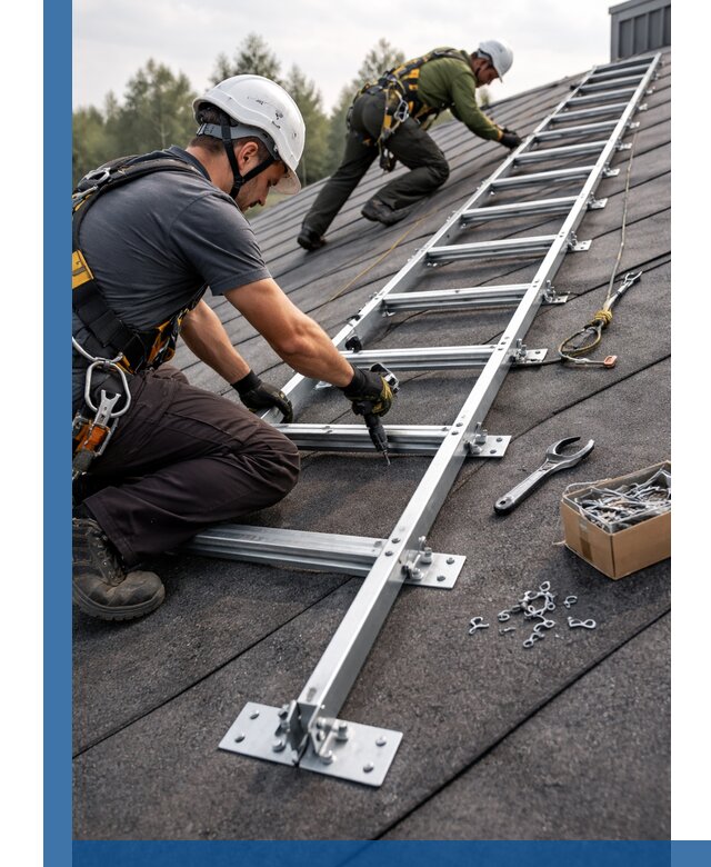 Профессиональный монтаж кровельной лестницы в Комсомольске-на-Амуре под ключ