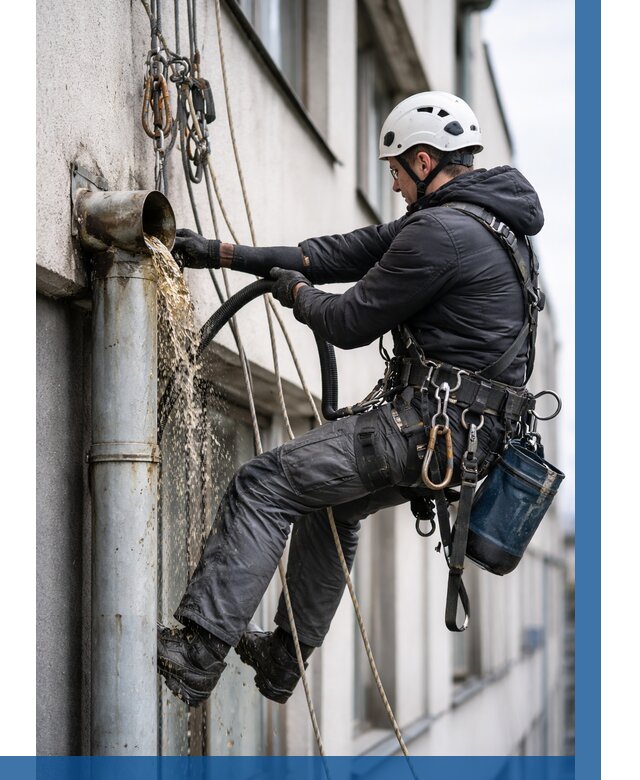 Прочистка водосточных труб в Комсомольске-на-Амуре от 3571 р. | ВЫСОТНИК-Кмс