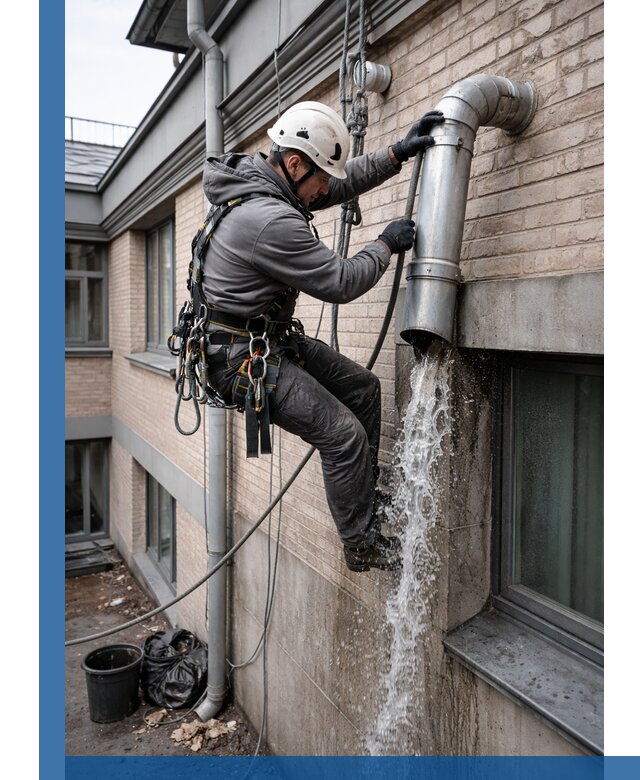 Профессиональная прочистка водосточных труб в Комсомольске-на-Амуре с гарантией