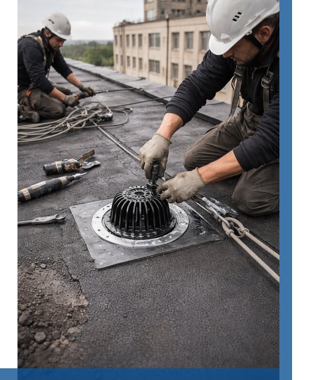 Установка водосточных воронок в Комсомольске-на-Амуре цена от 3571 р. | ВЫСОТНИК-Кмс