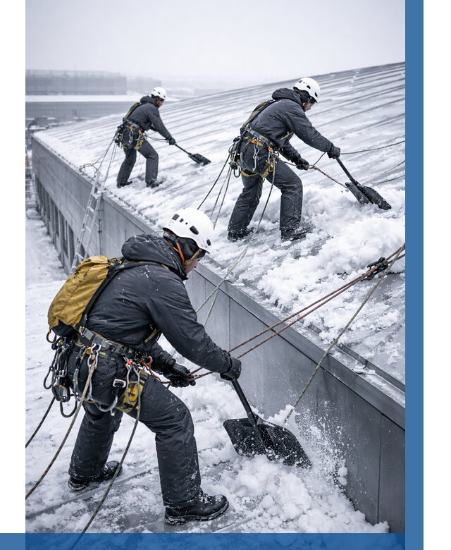 Очистка навесов от снега в Комсомольске-на-Амуре от 4592 р. | ВЫСОТНИК-Кмс