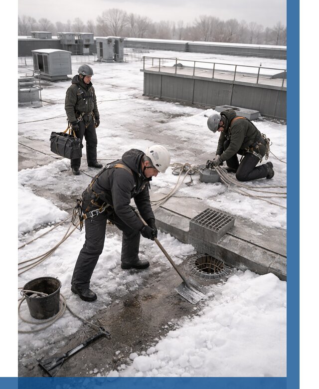 Абонентское обслуживание кровли зимой в Комсомольске-на-Амуре от 8163 р. | ВЫСОТНИК-Кмс