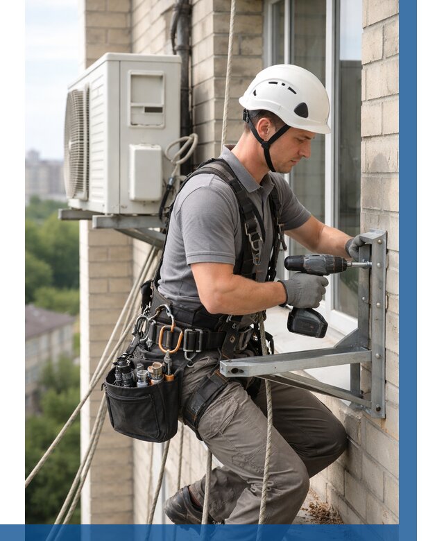 Установка кронштейнов кондиционера в Комсомольске-на-Амуре от 3571 р. | ВЫСОТНИК-Кмс