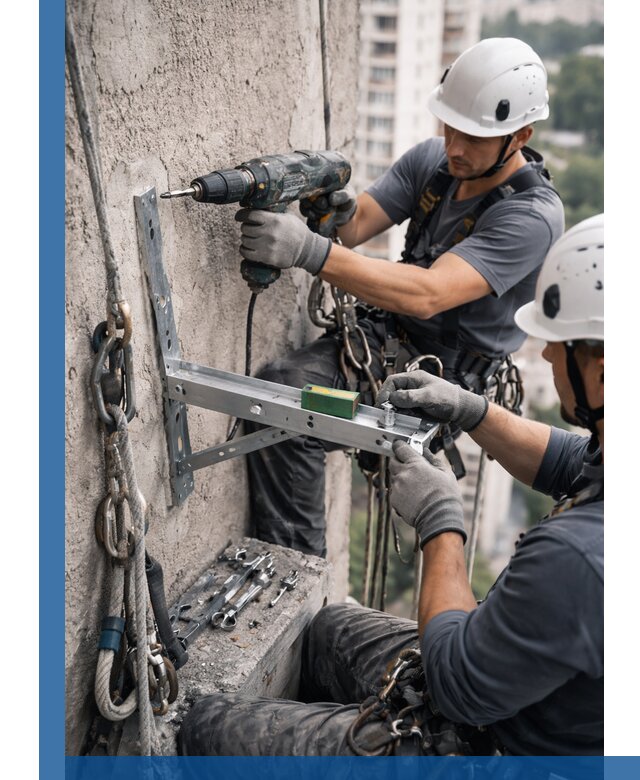Установка кронштейнов кондиционера и крепежа в Комсомольске-на-Амуре