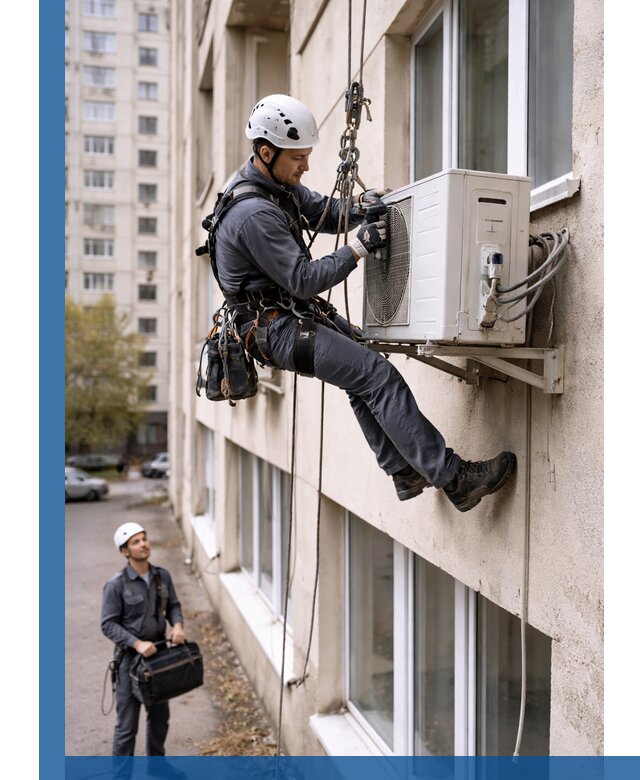 Демонтаж внешнего блока кондиционера в Комсомольске-на-Амуре профессионально