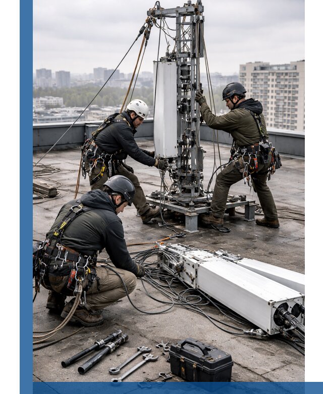 Демонтаж антенн на крыше зданий в Комсомольске-на-Амуре с гарантией