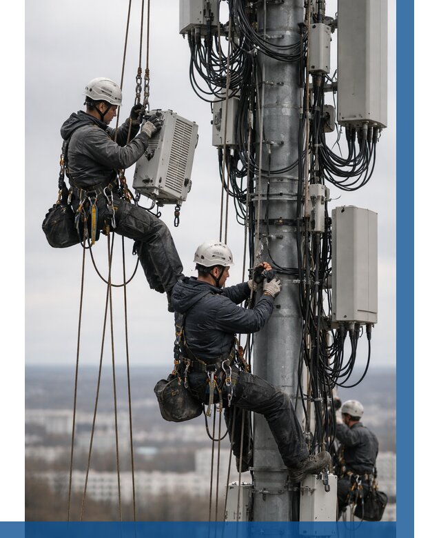 Монтаж оборудования связи на мачте в Комсомольске-на-Амуре от 7653 р. | ВЫСОТНИК-Кмс