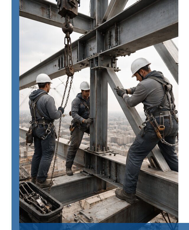 Профессиональный монтаж металлоконструкций на высоте в Комсомольске-на-Амуре