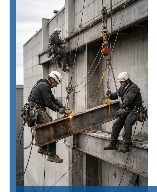 Демонтаж металлоконструкций на высоте в Комсомольске-на-Амуре под ключ