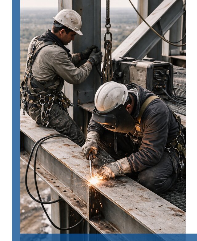 Высотные сварочные работы в Комсомольске-на-Амуре для промышленных объектов