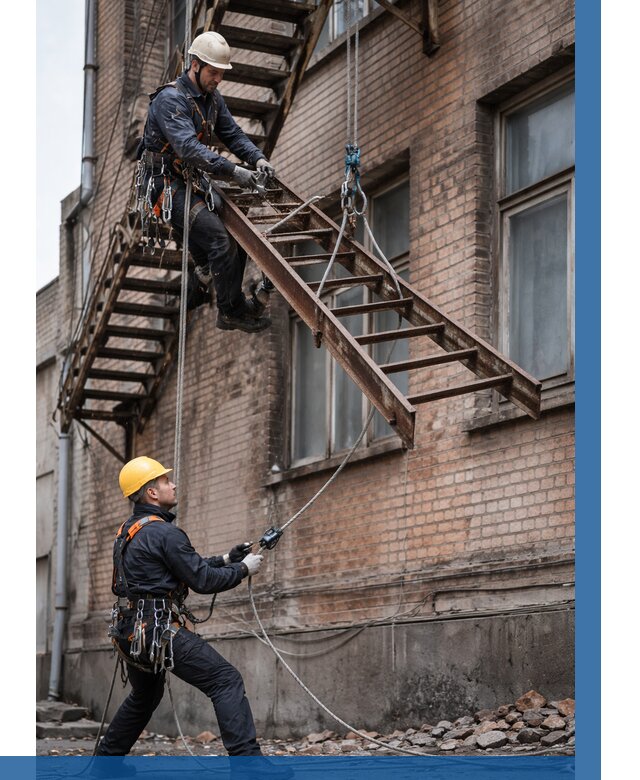 Демонтаж пожарной лестницы в Комсомольске-на-Амуре от 12245 р. | ВЫСОТНИК-Кмс