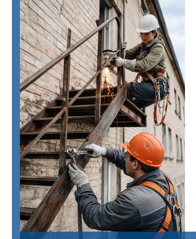 Ремонт и восстановление пожарных лестниц с выездом в Комсомольске-на-Амуре