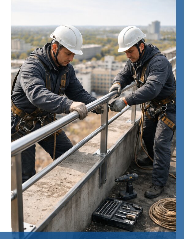 Монтаж перил на высоте в Комсомольске-на-Амуре от 2551 р. | ВЫСОТНИК-Кмс