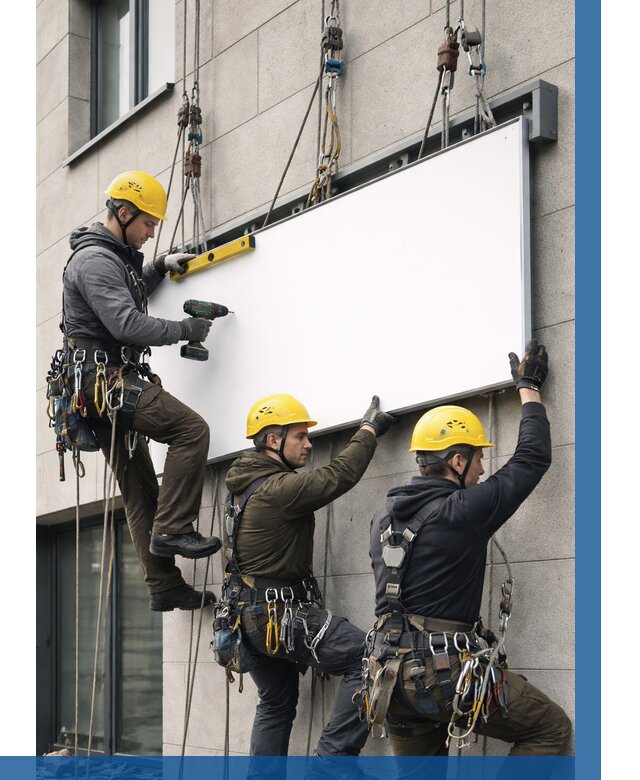 Монтаж рекламной вывески в Комсомольске-на-Амуре от 8163 р. | ВЫСОТНИК-Кмс