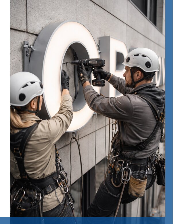 Монтаж световых букв в Комсомольске-на-Амуре от 3061 р. под ключ ВЫСОТНИК-Кмс