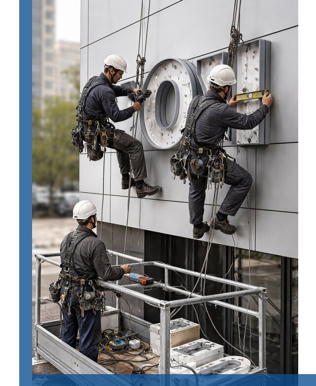 Профессиональный монтаж световых букв в Комсомольске-на-Амуре под ключ