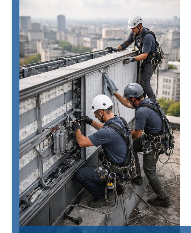 Профессиональное обслуживание крышной рекламы в Комсомольске-на-Амуре под ключ