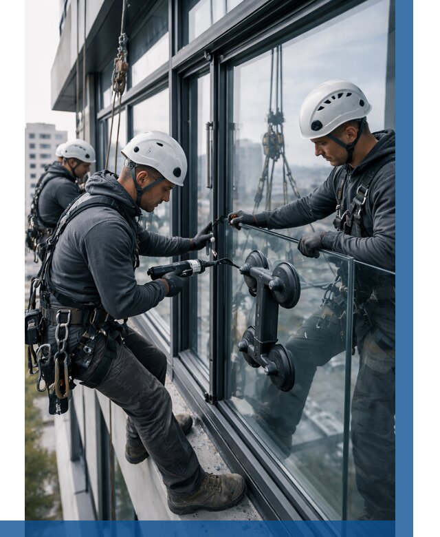 Витражное остекление зданий в Комсомольске-на-Амуре от 3571 р. | ВЫСОТНИК-Кмс