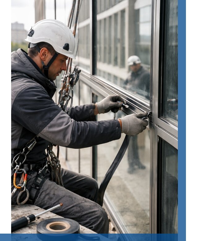 Ремонт витражных конструкций в Комсомольске-на-Амуре от 3571 р. | ВЫСОТНИК-Кмс