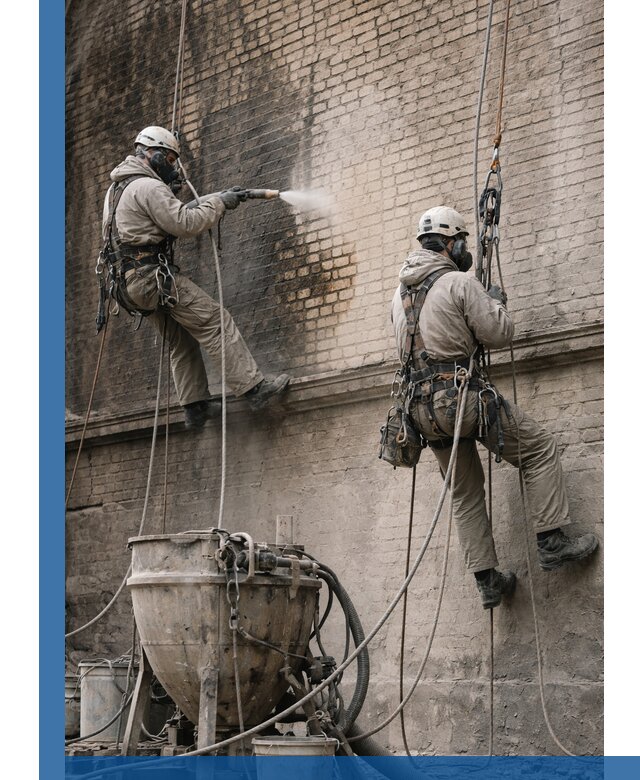 Пескоструйная очистка фасадов в Комсомольске-на-Амуре профессионально