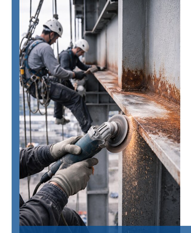 Зачистка металла от ржавчины и подготовка поверхностей в Комсомольске-на-Амуре