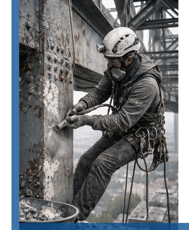 Удаление старой краски с металлических конструкций в Комсомольске-на-Амуре